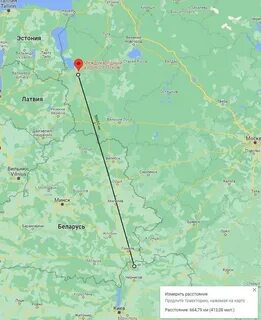 Расстояние до границы латвии