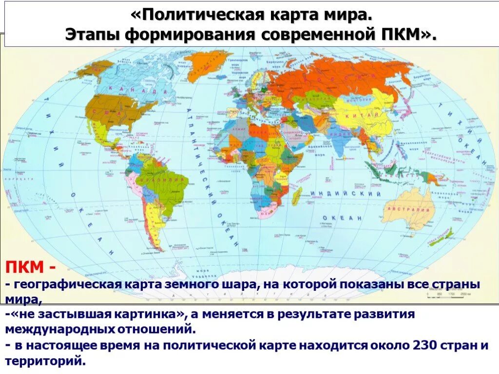 Изменения происходящие на политической карте