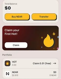 Как вывести hot из near wallet