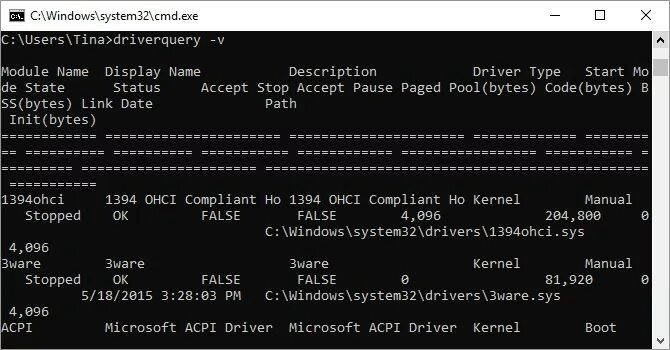 Cmd windows version. Cmd виндовс. driverquery cmd. cmd команды. команда driverquery.
