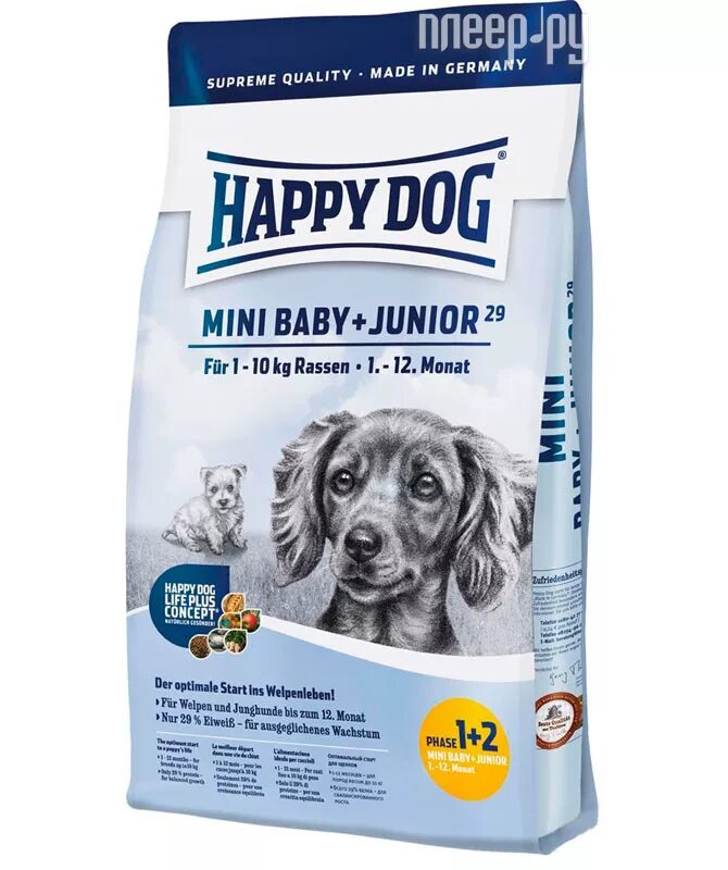 Купить корм для собаки ростов. Корм для собак Happy Dog Mini 1 кг. Корм Хэппи дог для собак мелких пород. Хэппи дог корм для собак консервы. Happy Dog NATURCROQ Junior 4 кг.