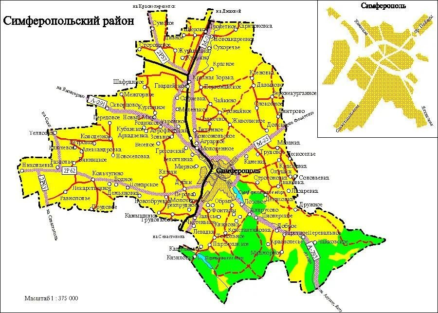 Черта города симферополь. Симферопольский район на карте Крыма. Карта Симферопольского района с селами. Карта Симферопольского района с селами подробная. Карта Симферопольского района подробная.