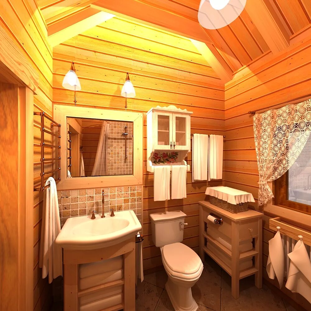 Домик под санузел. Домик под санузел. Ванная комната отделанная деревом. Туалет под лестницей. Интерьер ванной на мансарде.