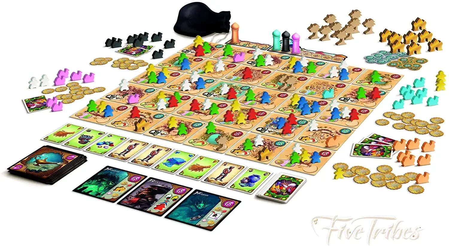 Топ настольных игр для 5 лет. Игра five tribes. five tribes настольная игра. настольные игры с тайлами. тайлы для настольных игр.