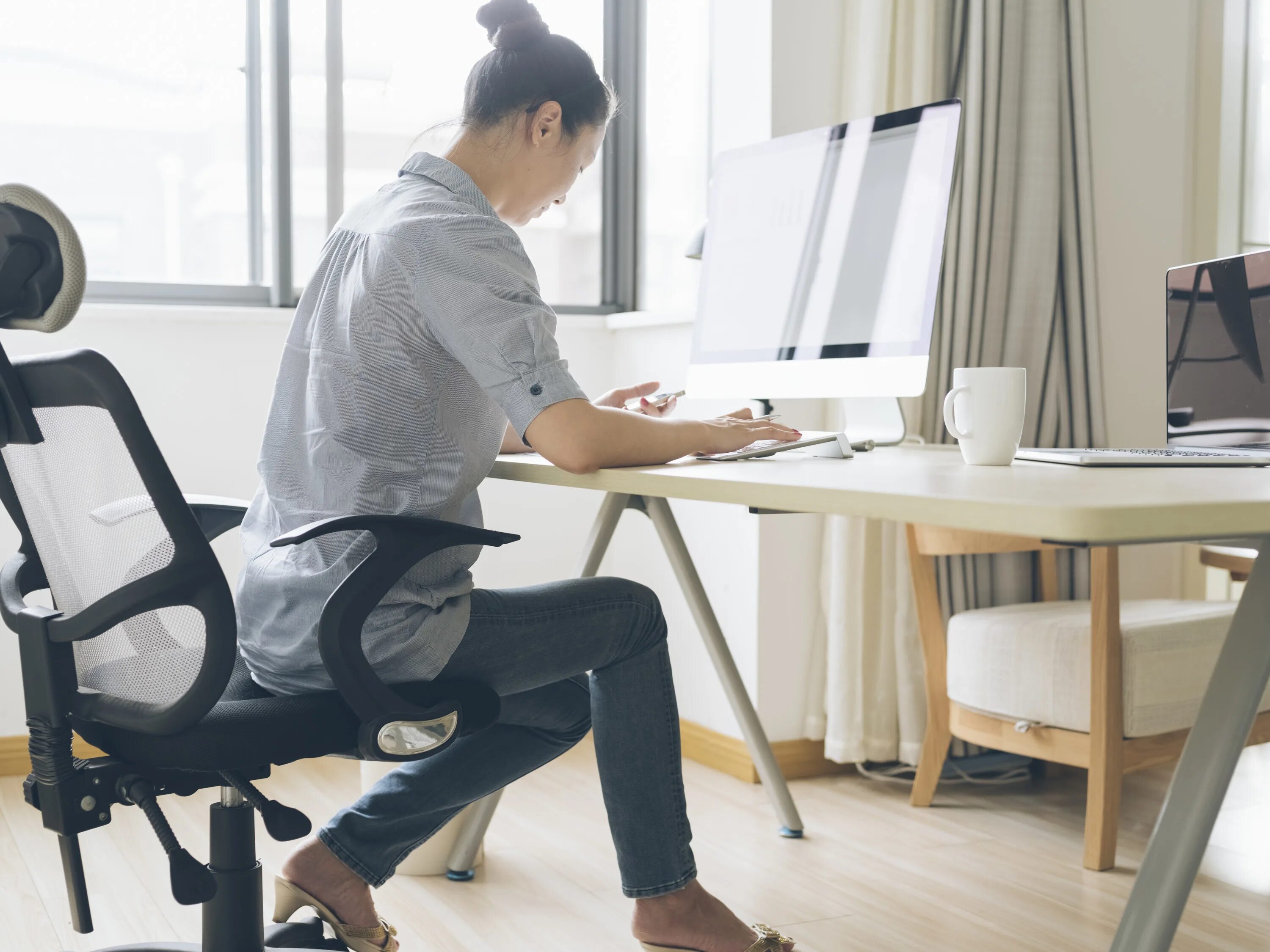 Working Chair. Кресло офис ГИВ. Home Office Chair. At the Desk.