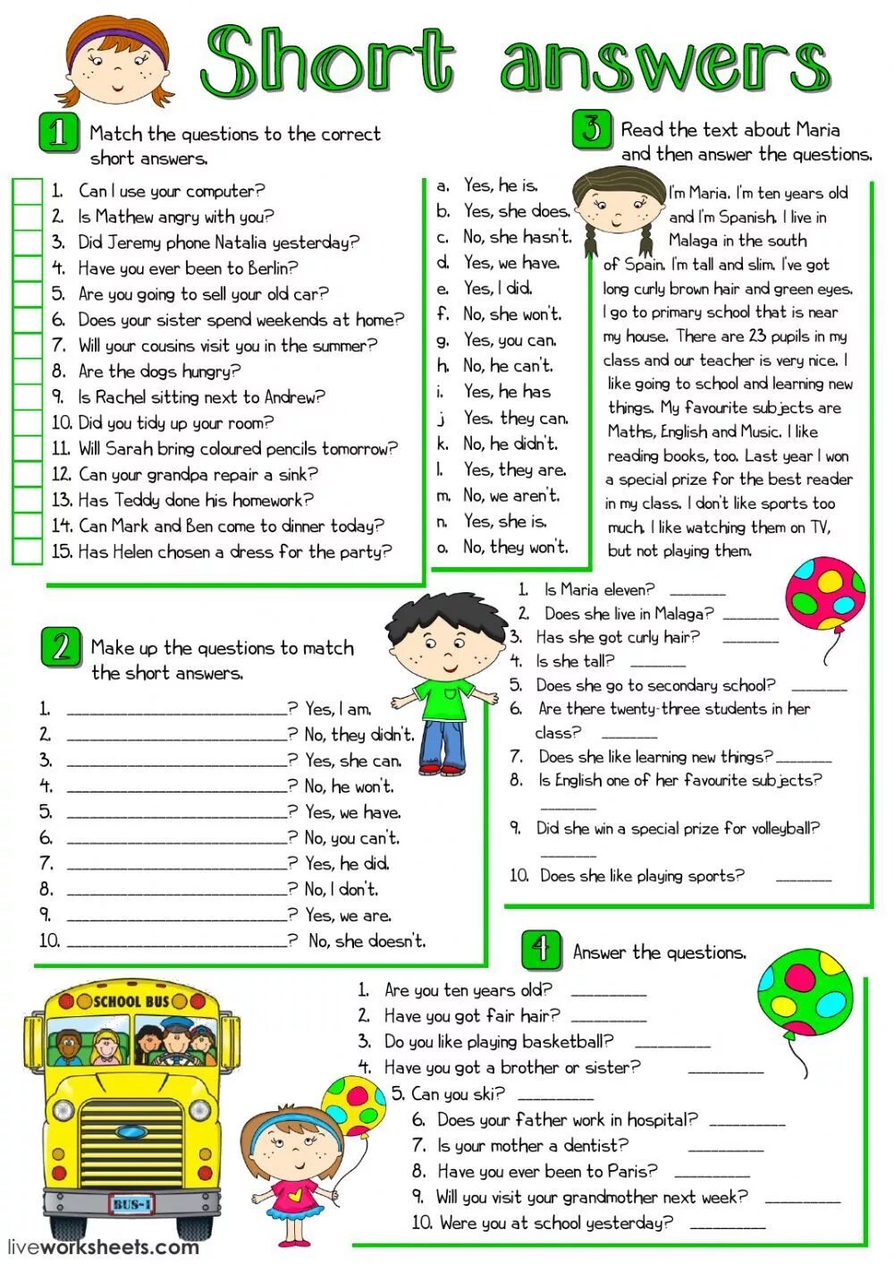 Matching the task to the text. Yes/no questions в английском языке. Do does вопросы короткие ответы Worksheet. To be задания на английском. Short answers Worksheets в английском языке.