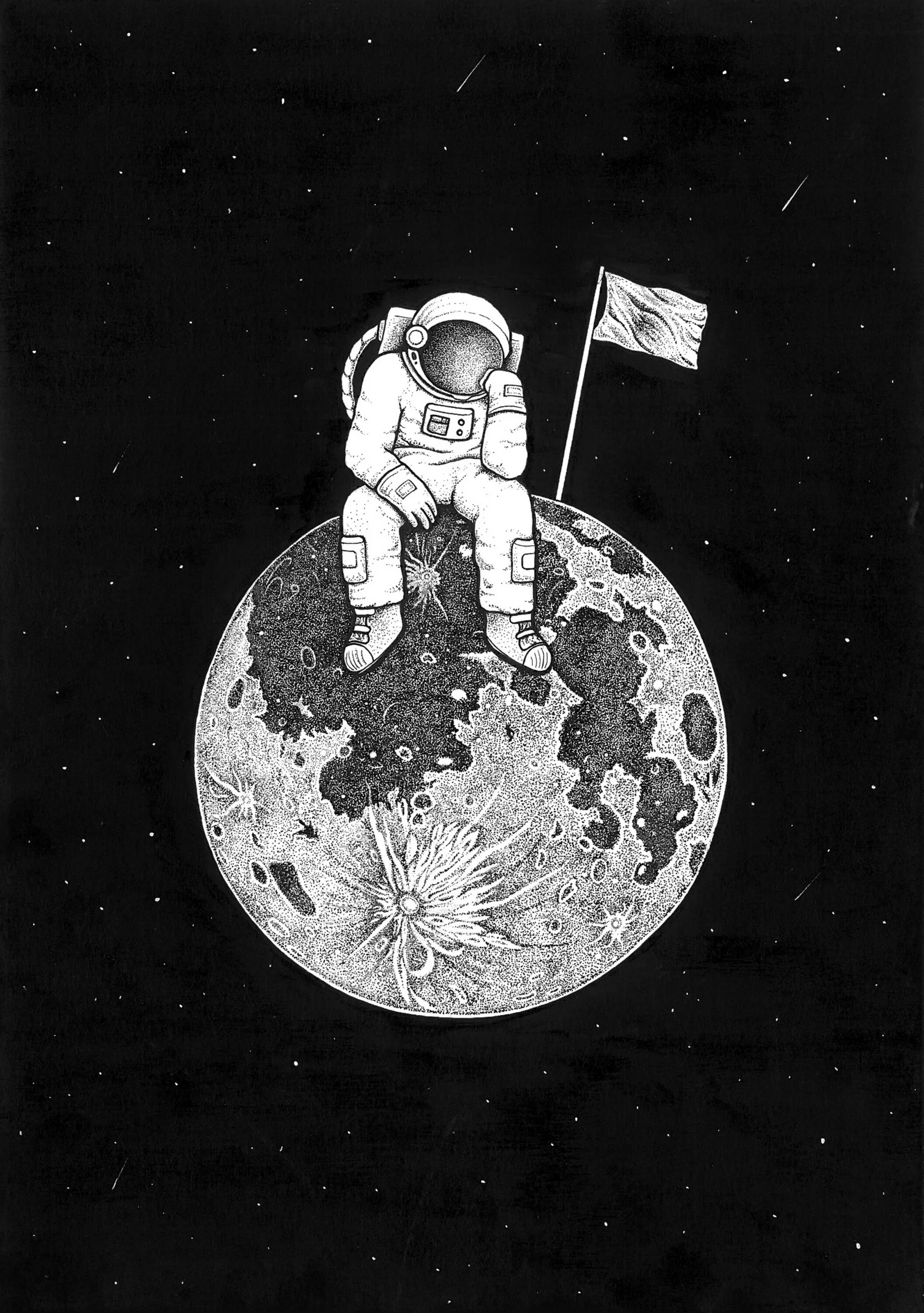 Рисунок луны в космосе. Космос иллюстрация. Космонавт арт чёрно белый. Космонавт на Луне арт. Луна рисунок.