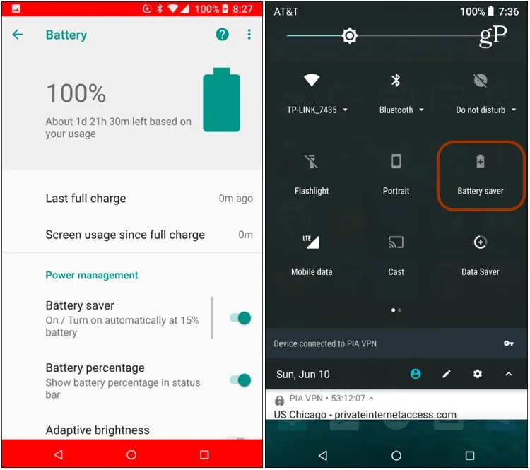 Battery settings. TOUCHWIZ Battery Saver Mode.