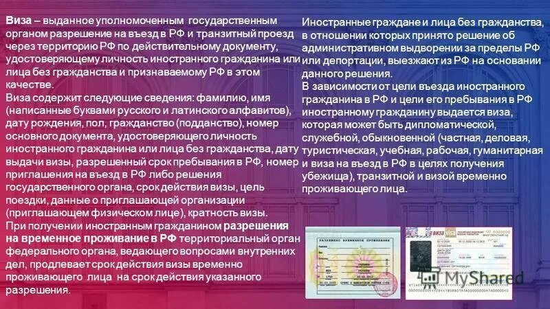 Иностранные граждане и лица без гражданства. Лица без гражданства для презентации. Порядок пребывания иностранных граждан на территории РФ. Понятие иностранный гражданин. Решение о въезд в рф