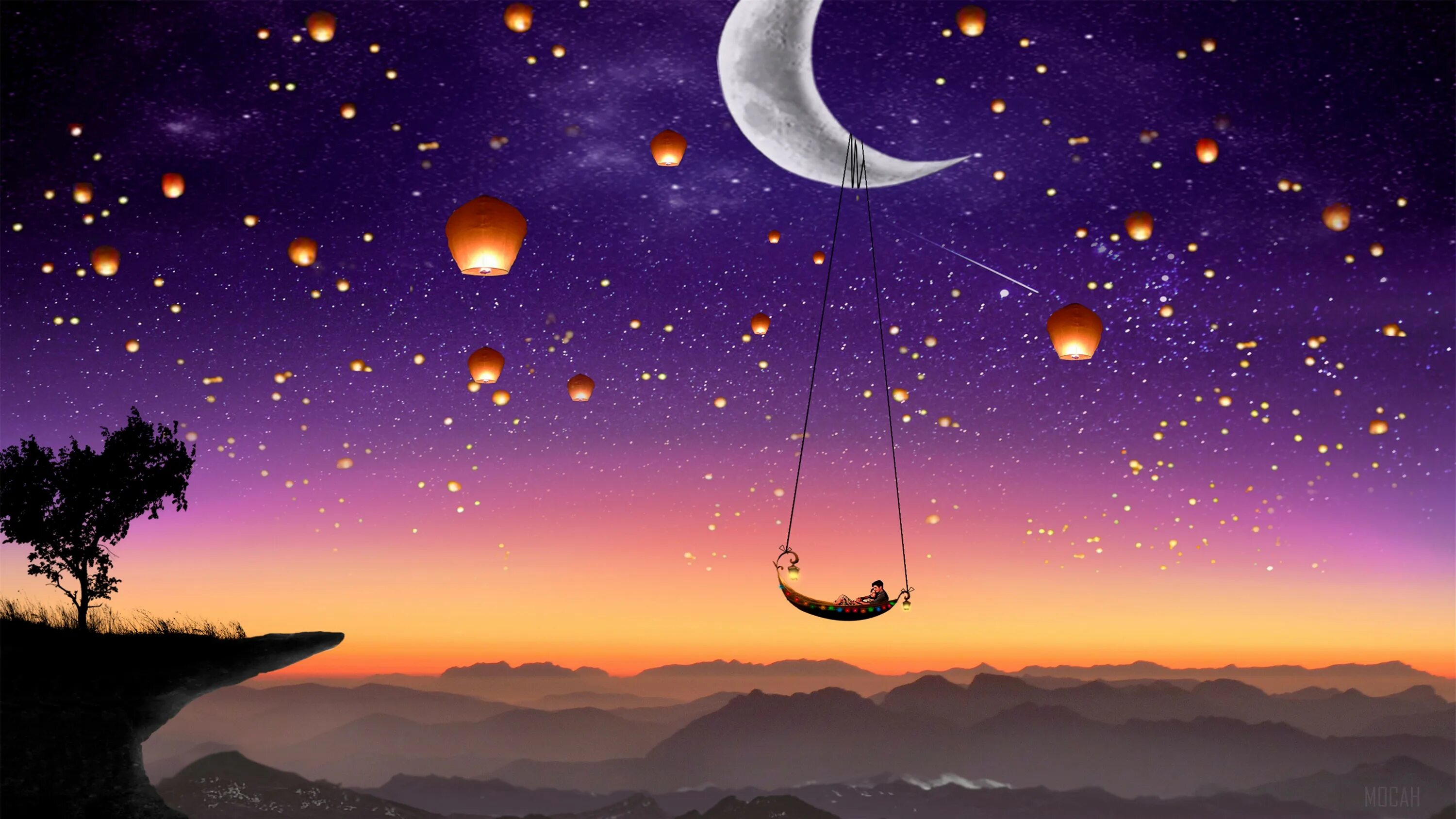Рисунок мечтая о звездах. Красивая ночь. Сказочное ночное небо. Спокойной ночи космос. Ночное небо с луной.