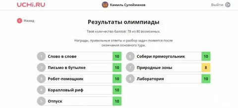 Баллы учи