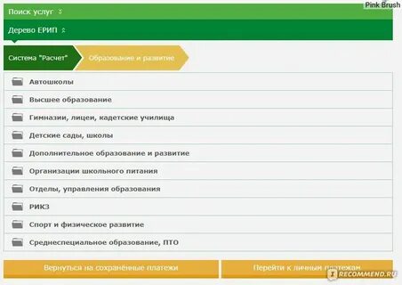 Питание в детском саду через ерип