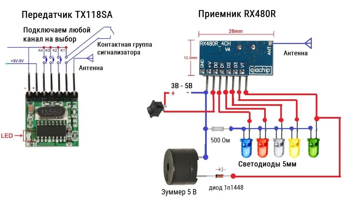 Подключение радиоуправления. Передатчик tx118sa-4. Схема подключения передатчика 433 МГЦ. Приемник 433 МГЦ схема подключения. Схема подключения радиопередатчика 433.