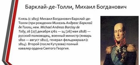 Барклай де толли орден святого георгия