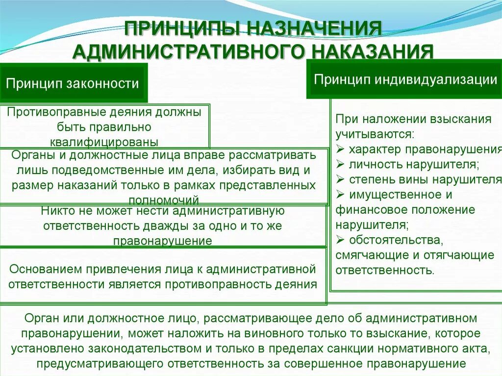 Принципы административного наказания. Принципы наложения административного взыскания. Принципы назначения наказания. Принципы и порядок назначения административного наказания.