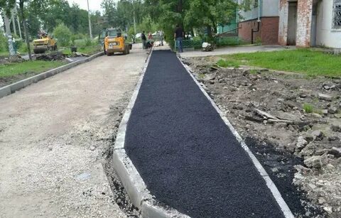 Пешеходный дорожка строительство