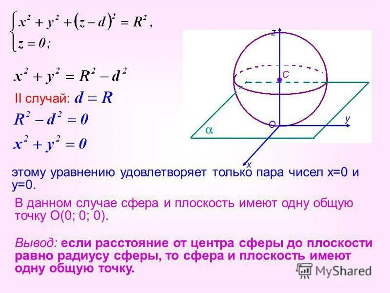 Сфера по трем точкам