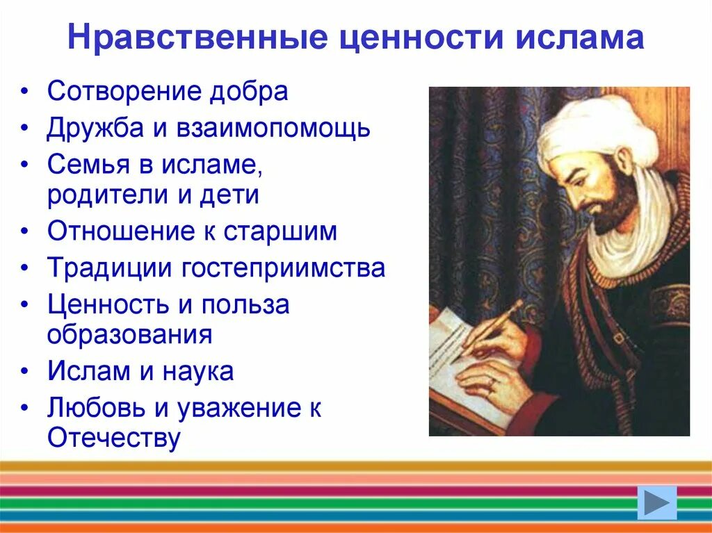 В основе мусульманского. Духовно нравственные ценности Ислама основные. Нравственные основы Ислама. Мусульманские ценности.