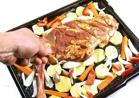 Рецепт запекания мяса с овощами