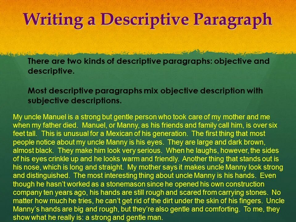 How to write a descriptive paragraph. Descriptive paragraph examples. Descriptive paragraph structure. Descriptive paragraph Sample. Paragraphs examples