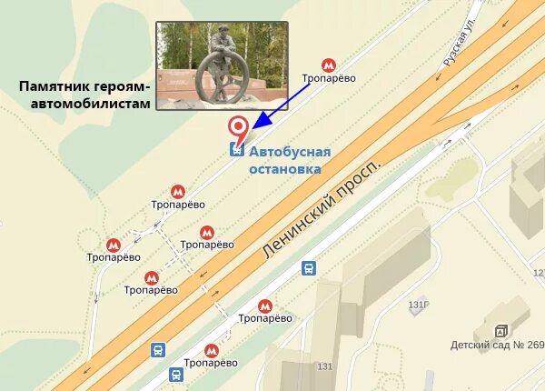 Москва автостанция новоясеневская на карте