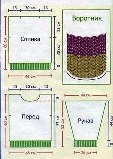 Схема вязания травка