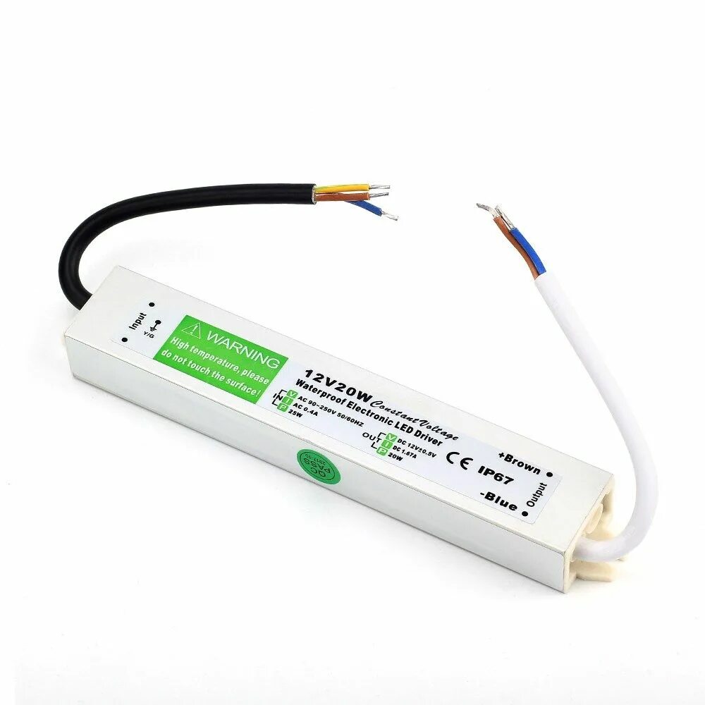 Светодиодный драйвер 12 вольт. Блок питания ip67. драйвер wolta. volt for drive.
