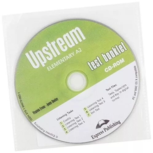 Upstream elementary. CD (Compact Disk ROM) DVD (Digital versatile Disc). Upstream a2. Upstream Elementary Test booklet.
