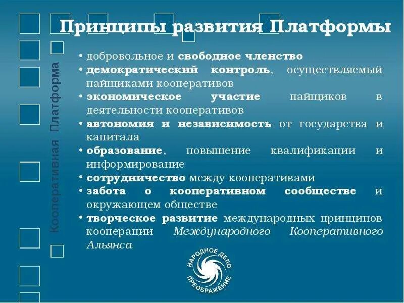 Свободное членство. Кооперативные ценности и принципы. Современные кооперативные принципы. Презентация кооператива. Платформа для развития.