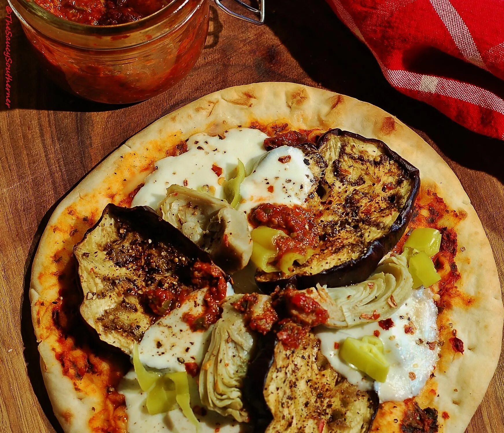 Eggplant pizza