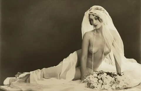 Classic 1920's-1930's Nude Bride with Flowers-Multiple image 0.