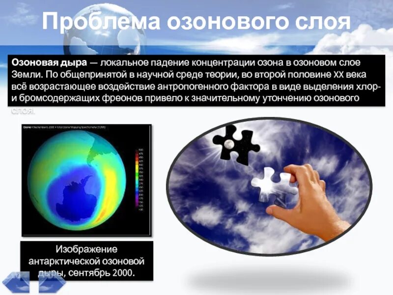 Нарушение озонового слоя причины