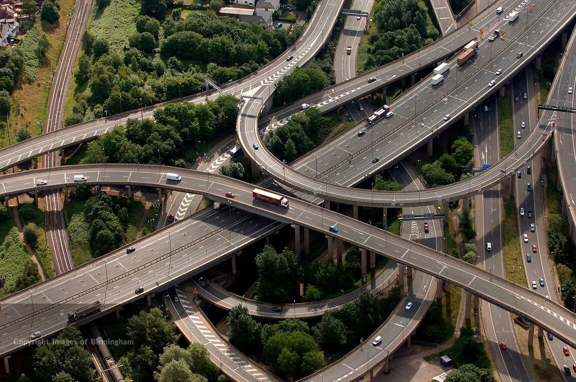 Дорога 7 метров. Gravelly Hill Interchange. Перекресток семи дорог. Развязка спагетти. Перекресток спагетти Великобритания.