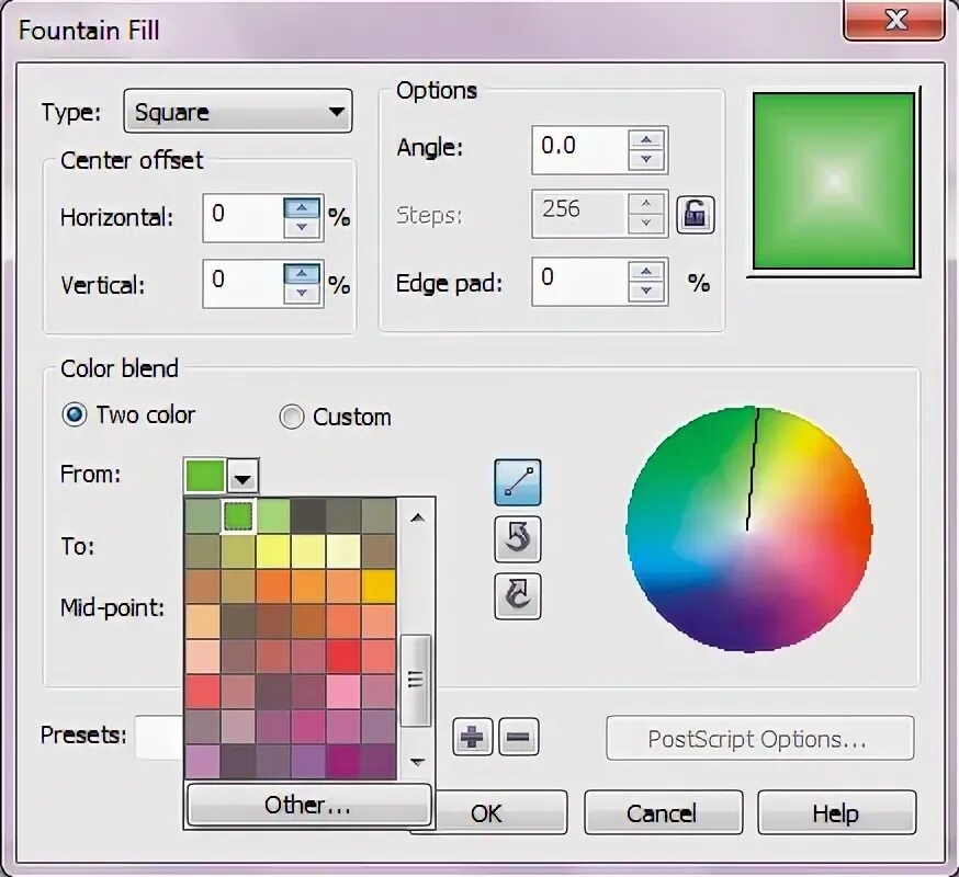 Type square