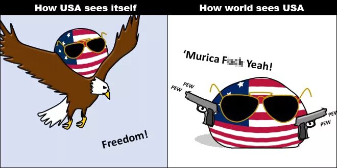 See your world. Murica. Murica Country. How us sees World community. Trimony (Murica.