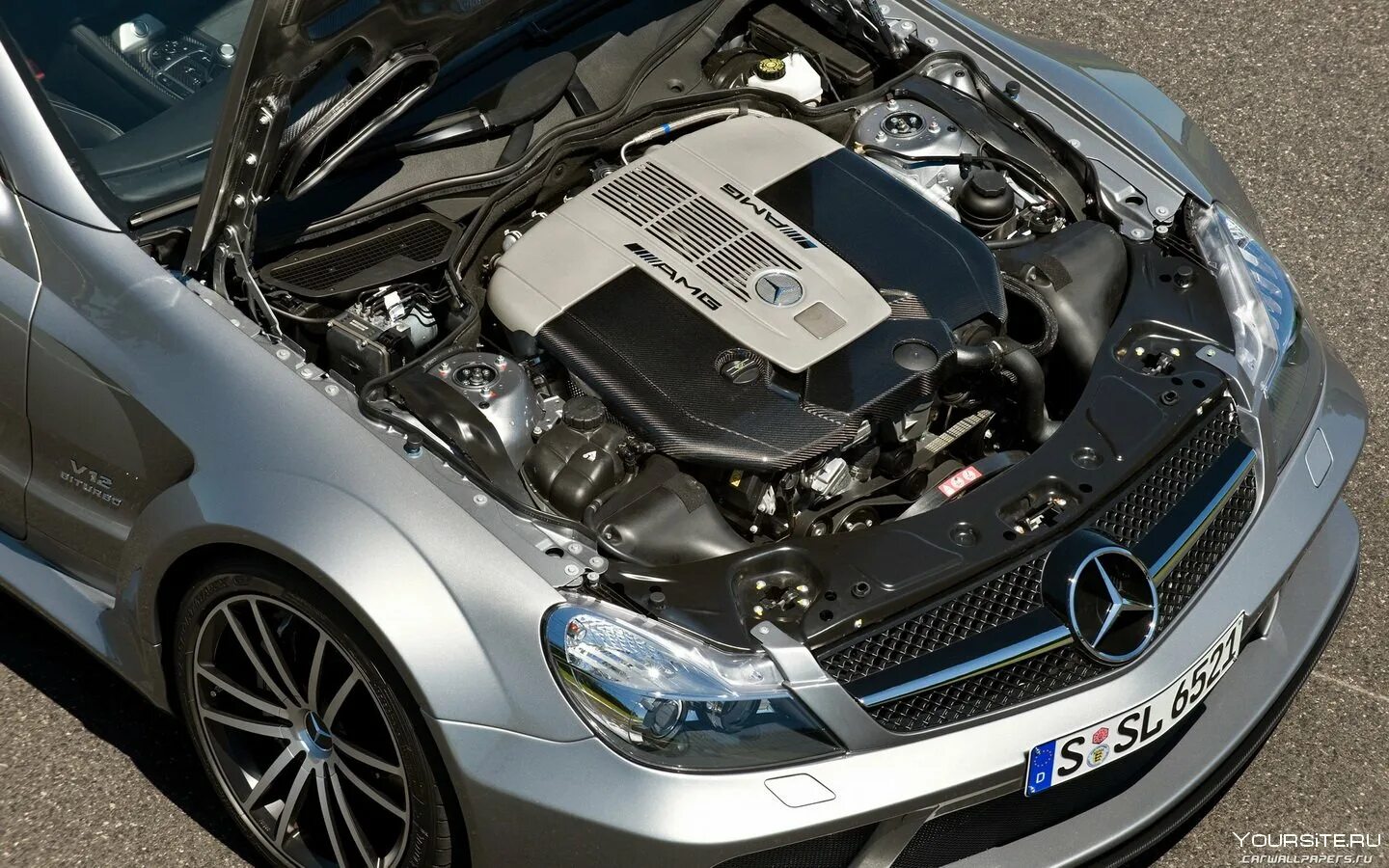 Машина без капота. Mercedes SL 65 AMG v12. Mercedes Benz sl65 AMG Black. Мерседес Бенц АМГ мотор v12. Mercedes Benz v12 Biturbo AMG.