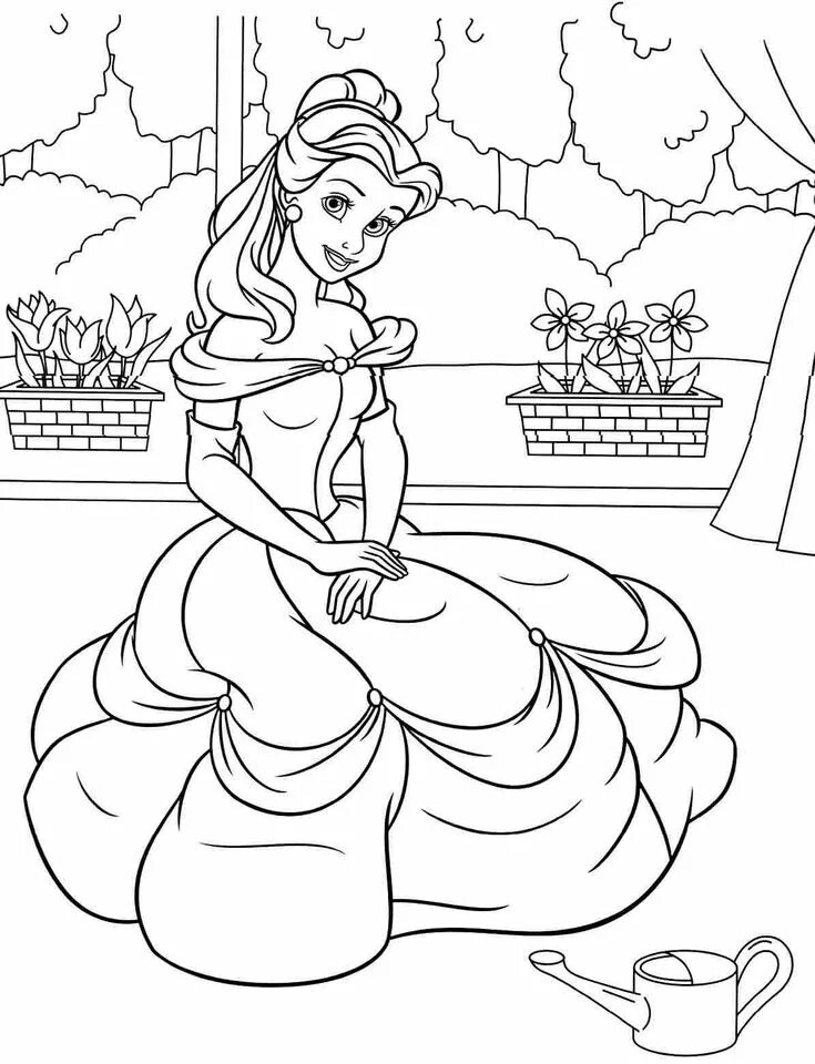 "Принцесса" раскраски для детей. Скачать и распечатать онлайн Disney coloring pa