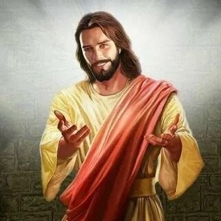 Иисус улыбается.