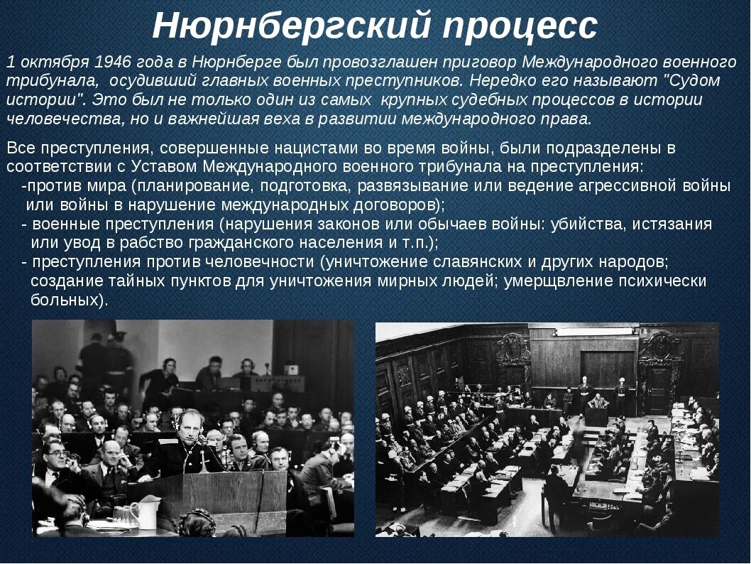 В нюрнберге прошел трибунал над. Нюрнбергский процесс 1945-1946. Международный военный трибунал в Нюрнберге 1946. Нюрнбергский процесс 1945-1946 кратко. Нюрнбергский процесс (20 ноября 1945г. – 1 Октября 1946г.).