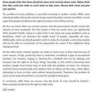 Writing task 2 samples