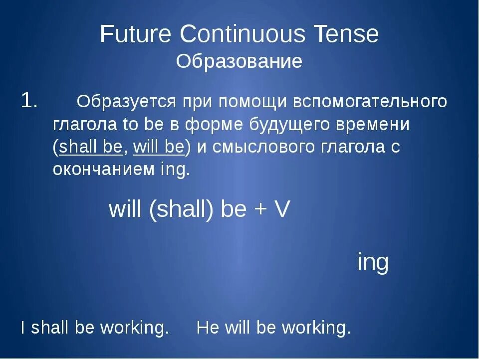 Future continuous 6 класс