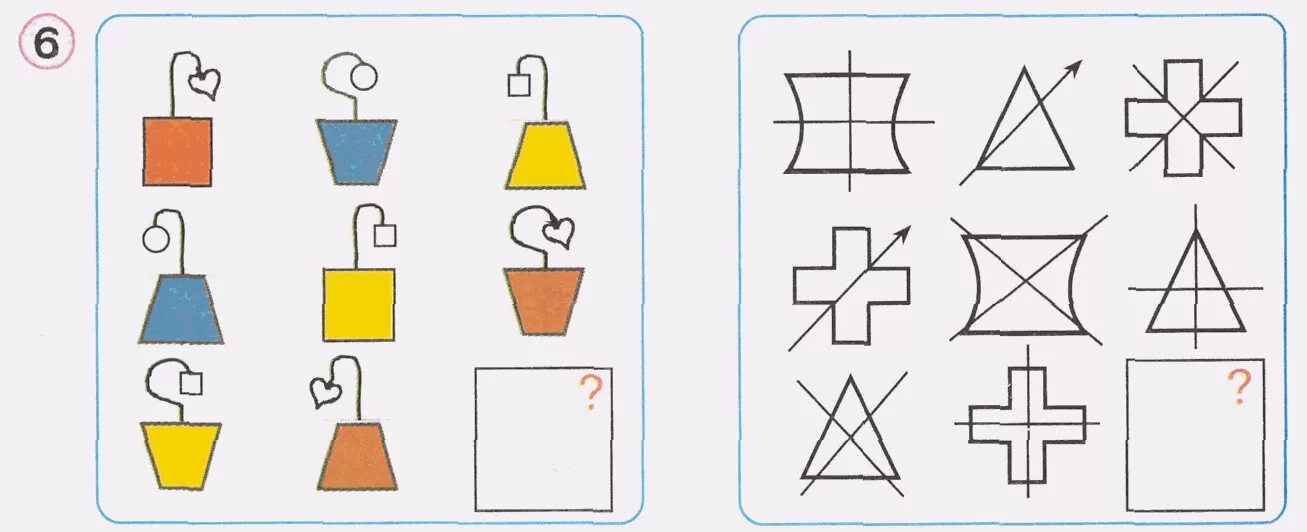 Задание найди закономерность. Геометрические закономерности. Нахождение недостающих фигур для дошкольников. Задания на логику для дошкольников закономерность. Логический квадрат для детей 6-7 лет.