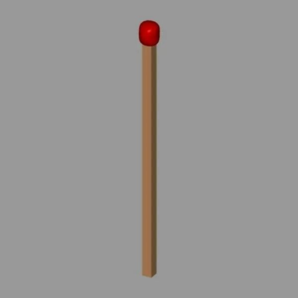 Game stick 3. Спички 3d модель. Палка 3д модель. Спичка 3д. Спичка для выступления.