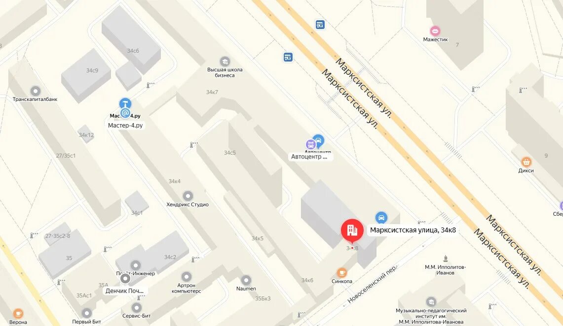 3. Как доехать ул марксистская. Марксистская, дом 34, корп. М марксистская на карте. , д.