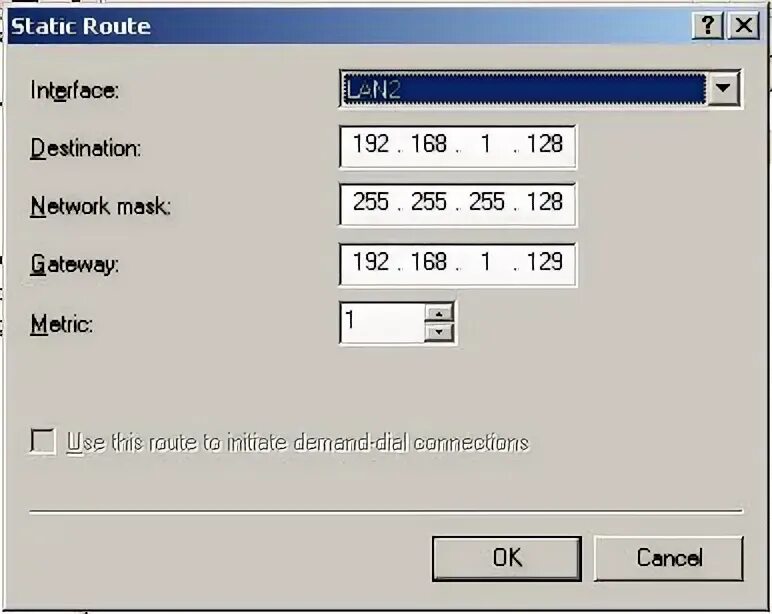 Route interface