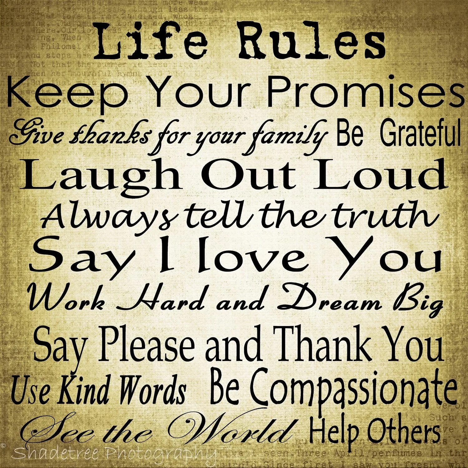 Life rules way