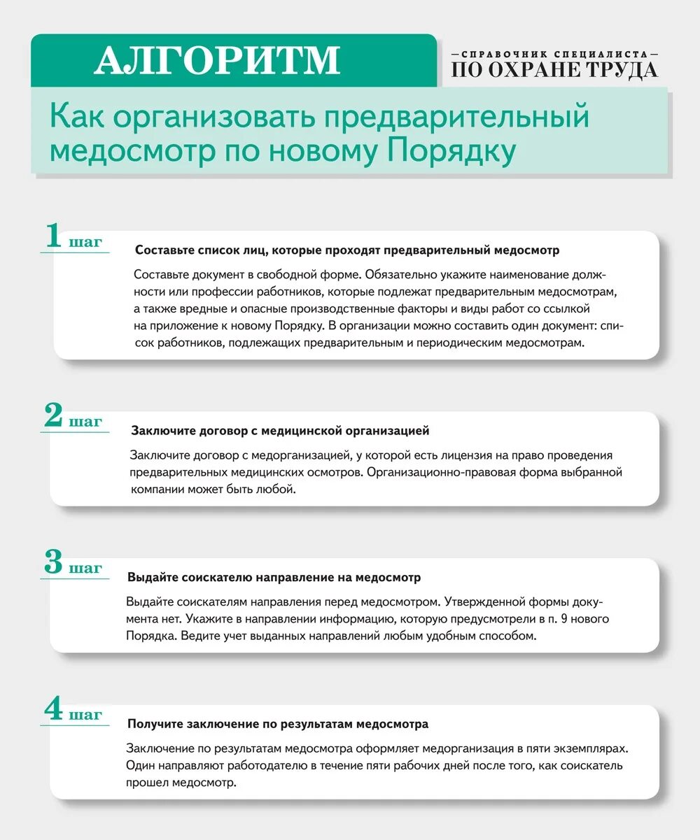 Медосмотр по новым правилам. Алгоритм медицинского осмотра. Порядок направления работников на медицинские осмотры. Алгоритм прохождения медосмотра.