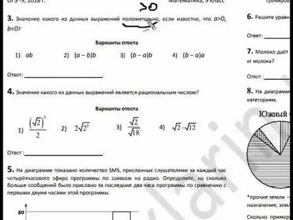 Тренировочный вариант 03 математика