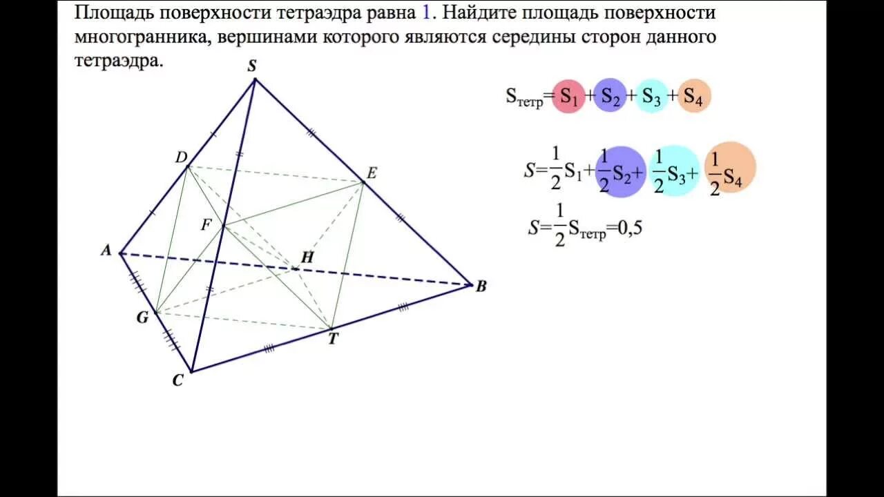Площадь поверхности тетраэдра равна. Площадь поверхности тетраэдра равна 12. Площадьповерноститетраэдра. Площадь поверхности тетра.