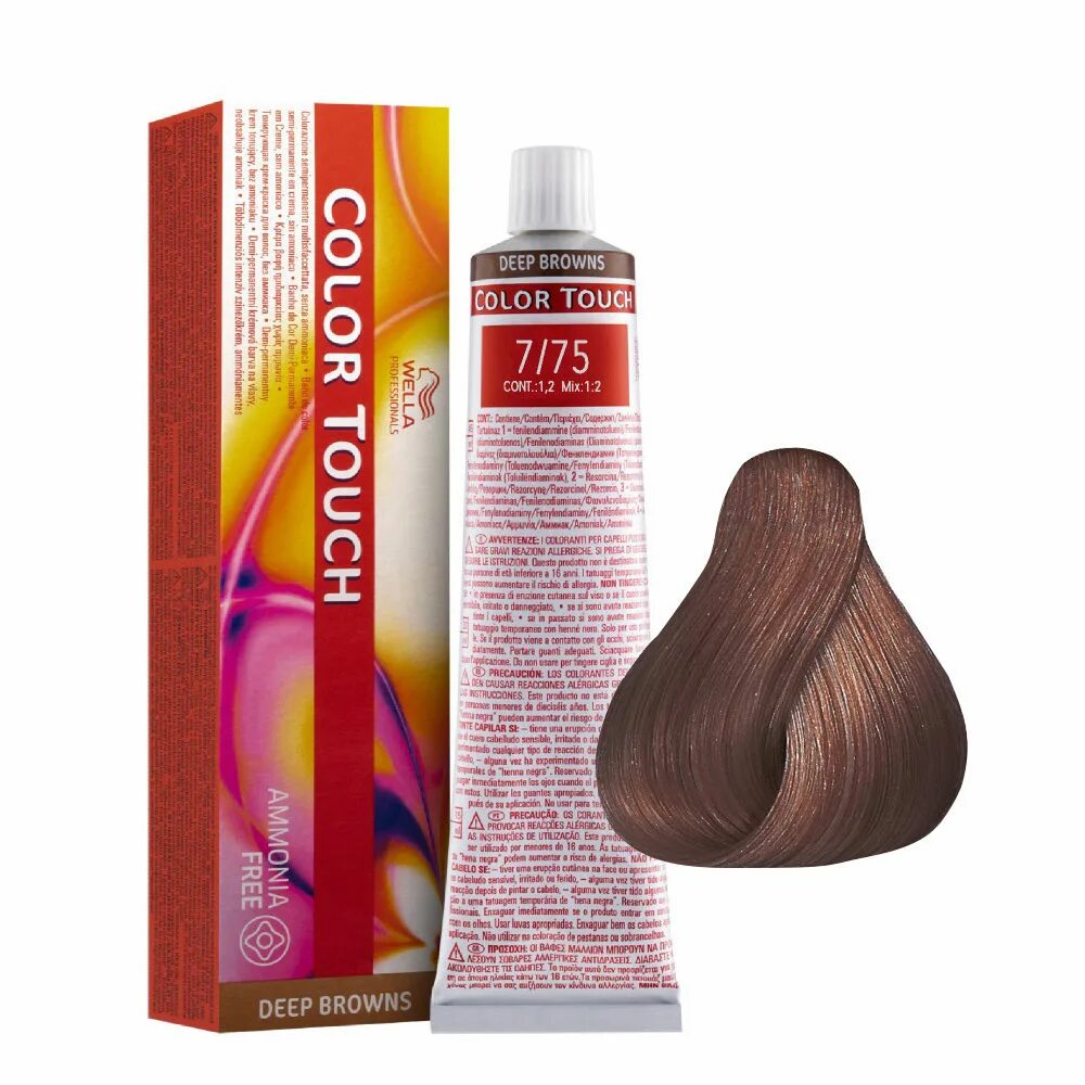 Deep touch. Велла колор тач 7/75. Wella Color Touch 7/1. Wella Color Touch 7/75. Wella Color Touch палитра 7/71.